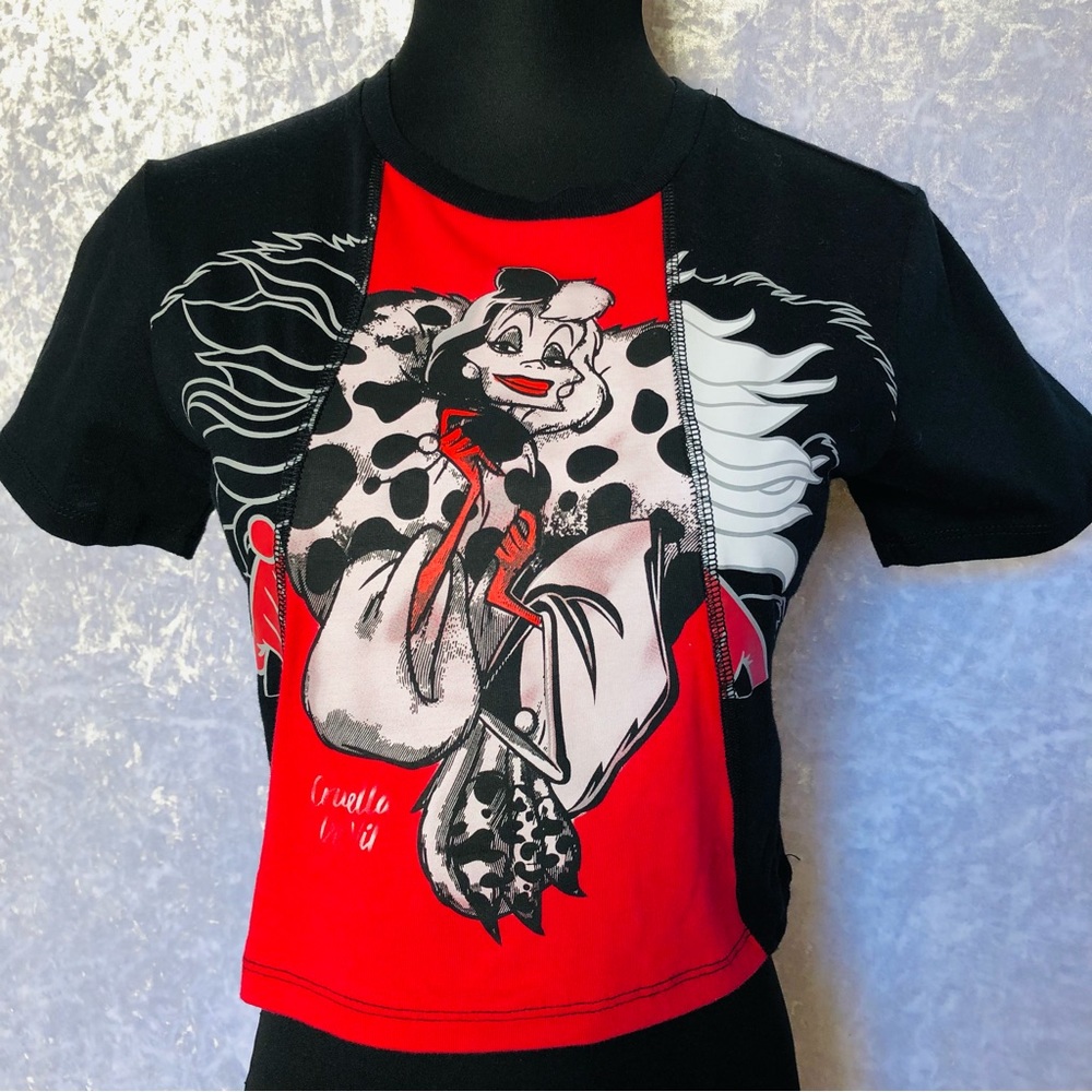 Disney Villains Cruella Deville Crop Top Size M - Picture 11 of 14